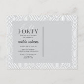 Invitation de 40e anniversaire de script et géomét (Dos)