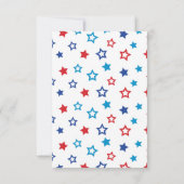 Invitation de 4 juillet étoiles et de drapeau (Dos)