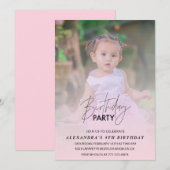 Invitation de 4e anniversaire Anniversaire Fête Ph (Devant / Derrière)