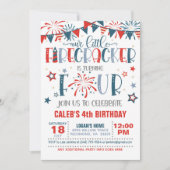 Invitation de 4e anniversaire de notre petit fêtar (Devant)