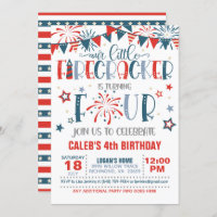 Invitation de 4e anniversaire de notre petit fêtar