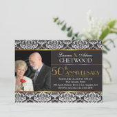 Invitation de 50e anniversaire de mariage avec pho (Debout devant)