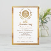 Invitation de 50e anniversaire de mariage en or fa (Debout devant)