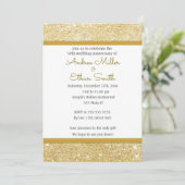 Invitation de 50e anniversaire de mariage Glitter (Debout devant)