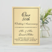 Invitation de 50e anniversaire de mariage lumière (Debout devant)