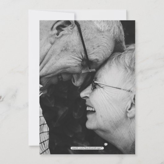 Invitation de 50e anniversaire de mariage Typograp (Dos)