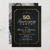 Invitation de 50e anniversaire de mariage Typograp (Devant / Derrière)