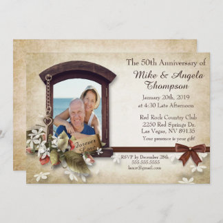 Invitation de 50e anniversaire de style vintage