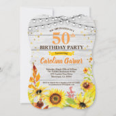 Invitation de 50e anniversaire de tournesol. Tout  (Devant)