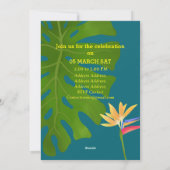 Invitation de 50e anniversaire turquoise Paradis T (Dos)