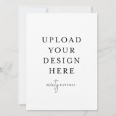 Invitation de 5,5 po x 7,5 po - Portrait (Dos)