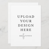 Invitation de 5,5 po x 7,5 po - Portrait (Devant / Derrière)