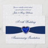 Invitation de 5x7 pour 45e anniversaire de mariage (Devant / Derrière)