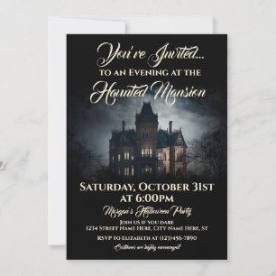Invitation de 5x7 pour la fête d'Halloween au mano