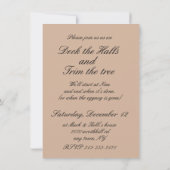 Invitation de 5x7 Tree Trimming Party avec envelop (Dos)