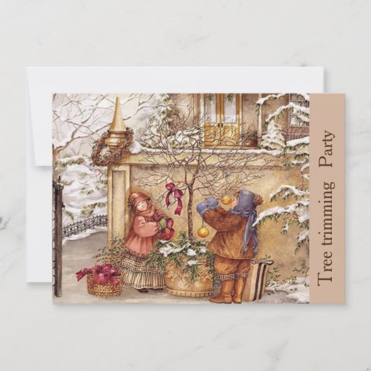 Invitation de 5x7 Tree Trimming Party avec envelop (Devant)