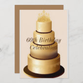 Invitation de 60e anniversaire (Devant / Derrière)