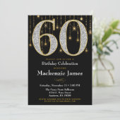 Invitation de 60e anniversaire Diamants noirs d'or (Debout devant)