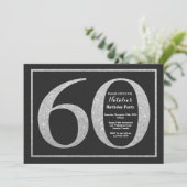 Invitation de 60e anniversaire Parties scintillant (Debout devant)
