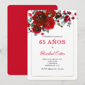 Invitation de 65 Ans Femme (Devant / Derrière)