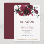 Invitation de 65 Ans Femme (Devant / Derrière)