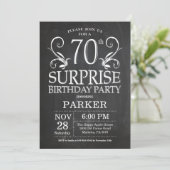 Invitation de 70e anniversaire surprise sur tablea (Debout devant)