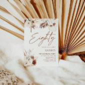 Invitation de 80e anniversaire Boho Pampas