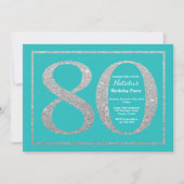 Invitation de 80e anniversaire Parties scintillant (Devant)