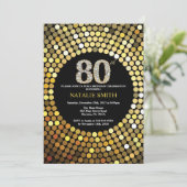 Invitation de 80e anniversaire Parties scintillant (Debout devant)