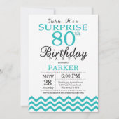 Invitation de 80e anniversaire surprise Chevron sa (Devant)