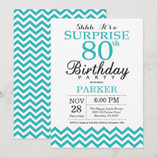 Invitation de 80e anniversaire surprise Chevron sa
