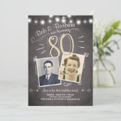 Invitation de 80e Anniversaire Tête d'anniversaire (Debout devant)