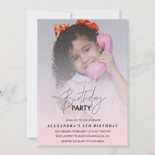 Invitation de 8e anniversaire Anniversaire Fête Ph