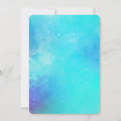 Invitation de anniversaire bleu-vert et or Les Mil (Dos)