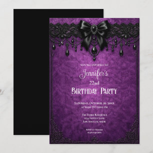 Invitation de anniversaire élégante en dentelle vi