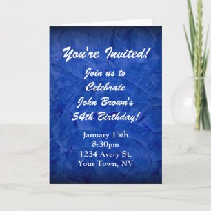 Invitation de anniversaire en plâtre bleu Téléchar