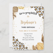 Invitation de anniversaire Safari modifiable (Devant)