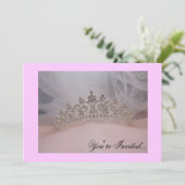 Invitation de B-jour de Quinceanera/ (Debout devant)