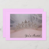 Invitation de B-jour de Quinceanera/ (Devant / Derrière)