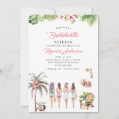 Invitation de Ba Hawaii Tropical Palmier Plage Aqu (Devant)