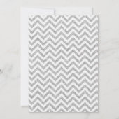 Invitation de babille de mariage argent et bleu (Dos)