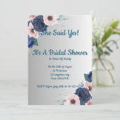 Invitation de babille de mariage florale, moderne, (Debout devant)
