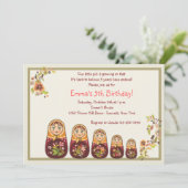 Invitation de Babushka Dolls (Debout devant)