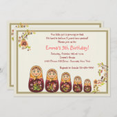 Invitation de Babushka Dolls (Devant / Derrière)