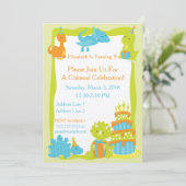 Invitation de Baby Dinosaur Party (Debout devant)