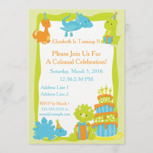 Invitation de Baby Dinosaur Party