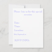 Invitation de baby shower (Dos)