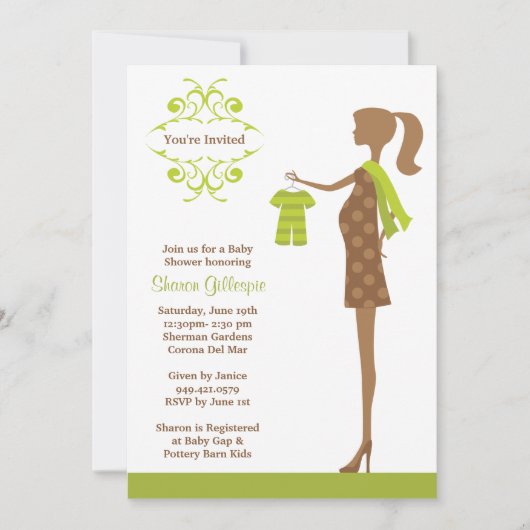 Invitation de baby shower (Devant)