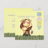 Invitation de baby shower (Devant / Derrière)