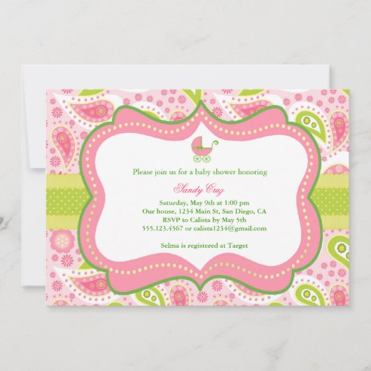 Invitation de baby shower (Devant)